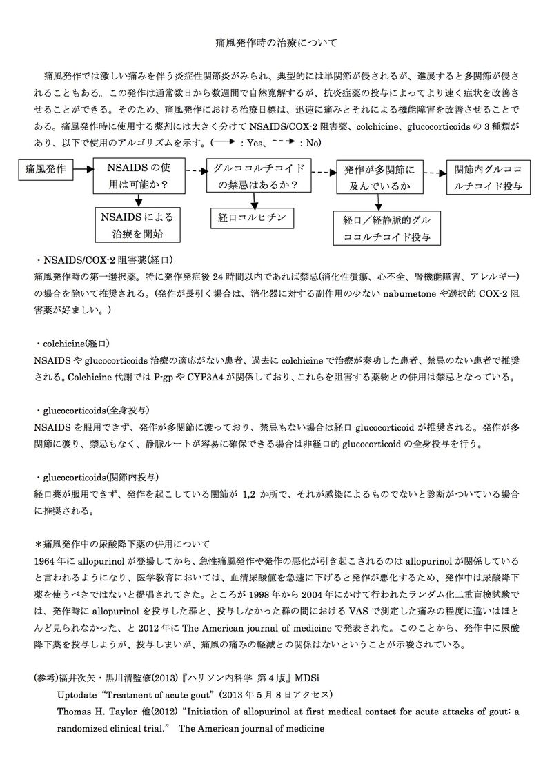 発作 長引く 痛風